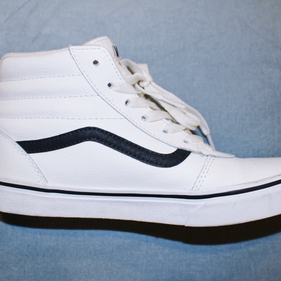 Vans Shoes - White high top vans• youth size 5.5 (women’s 7)